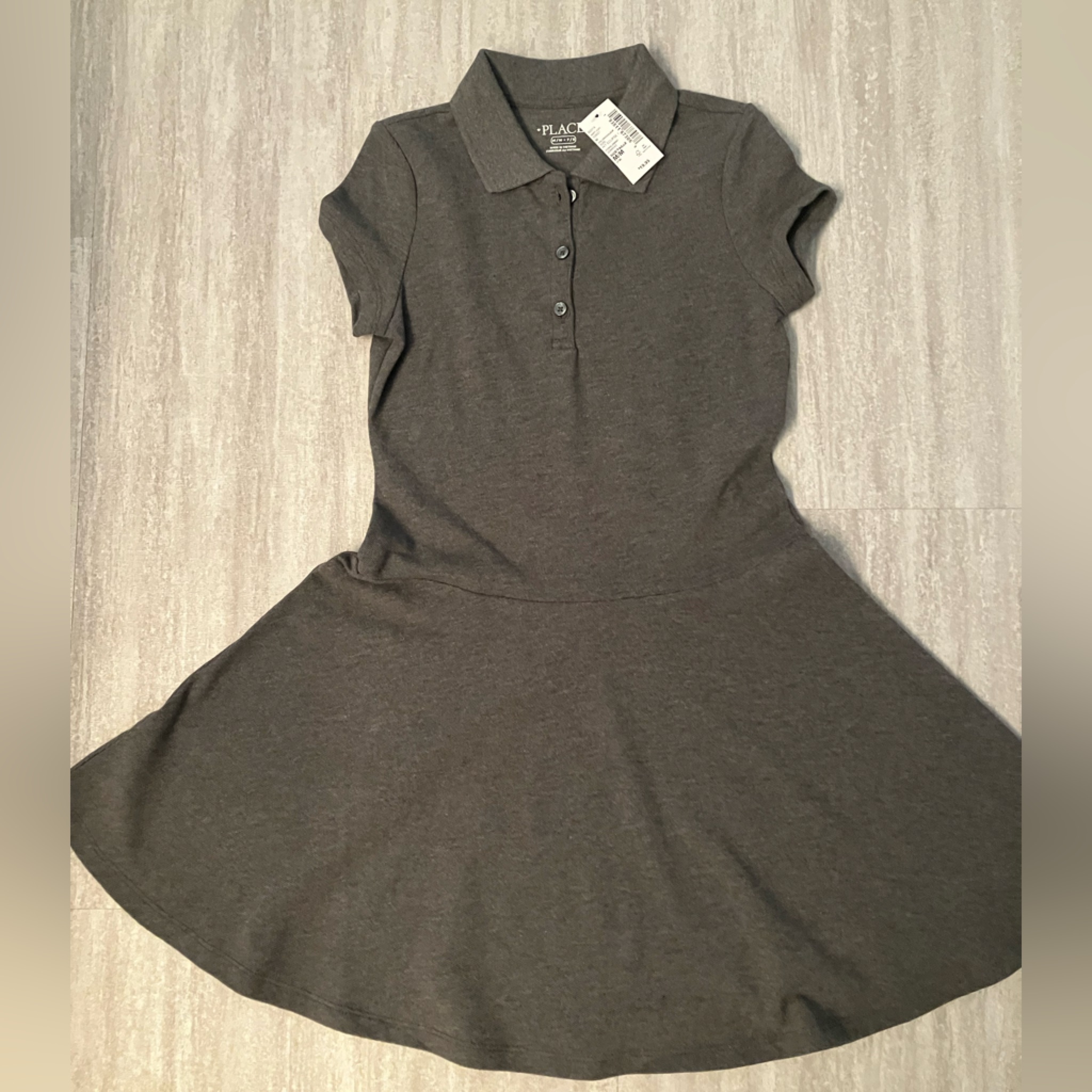 Children’s Place Grey Short-Sleeve Polo Shirt Dress